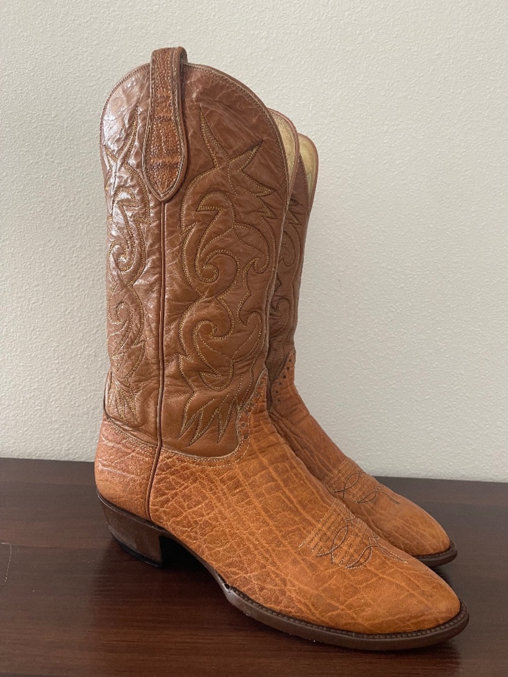 Vintage Hondo Elephant Western Cowboy Boots Men's 10 D